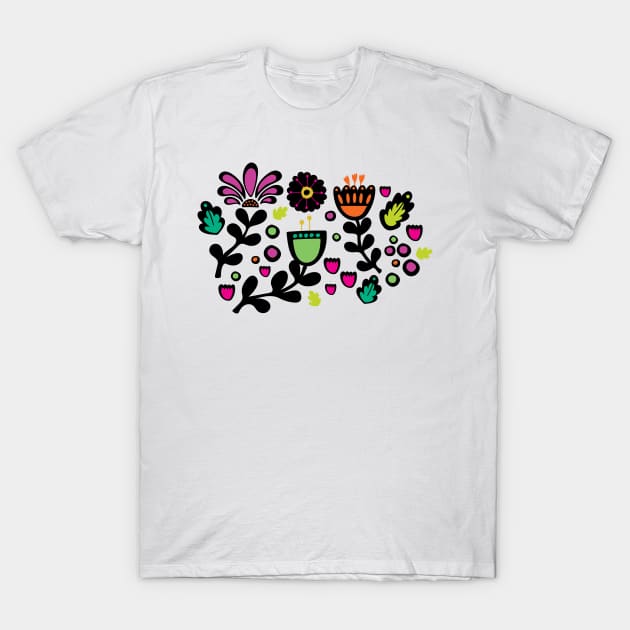 Neon Garden T-Shirt by Jackie Hurd